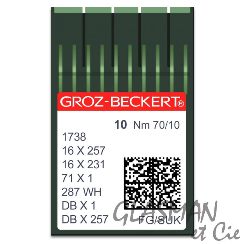 Aiguilles machines à coudre industrielle GROZ-BECKERT 1738 /16X231 /16X257 FG