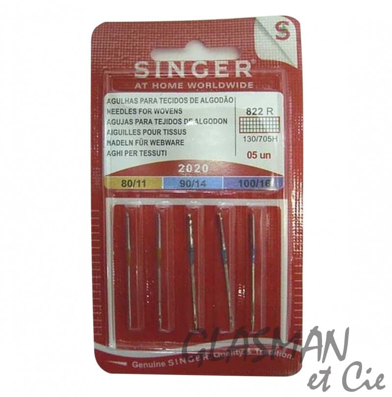 Aiguilles machine à coudre SINGER 2020 BL822 SINGER 80-100 X5